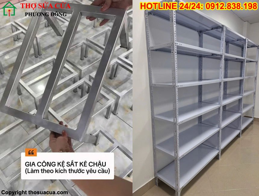 Làm kệ sắt theo yêu cầu