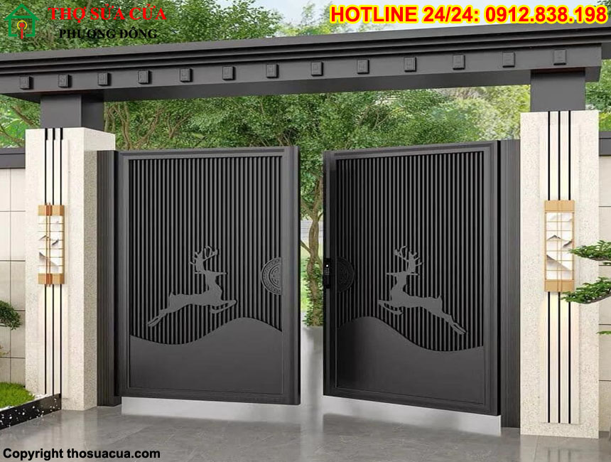 Mẫu cửa sắt 2 cánh đẹp