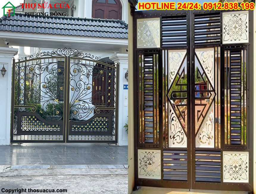 Mẫu cửa sắt 2 cánh đẹp
