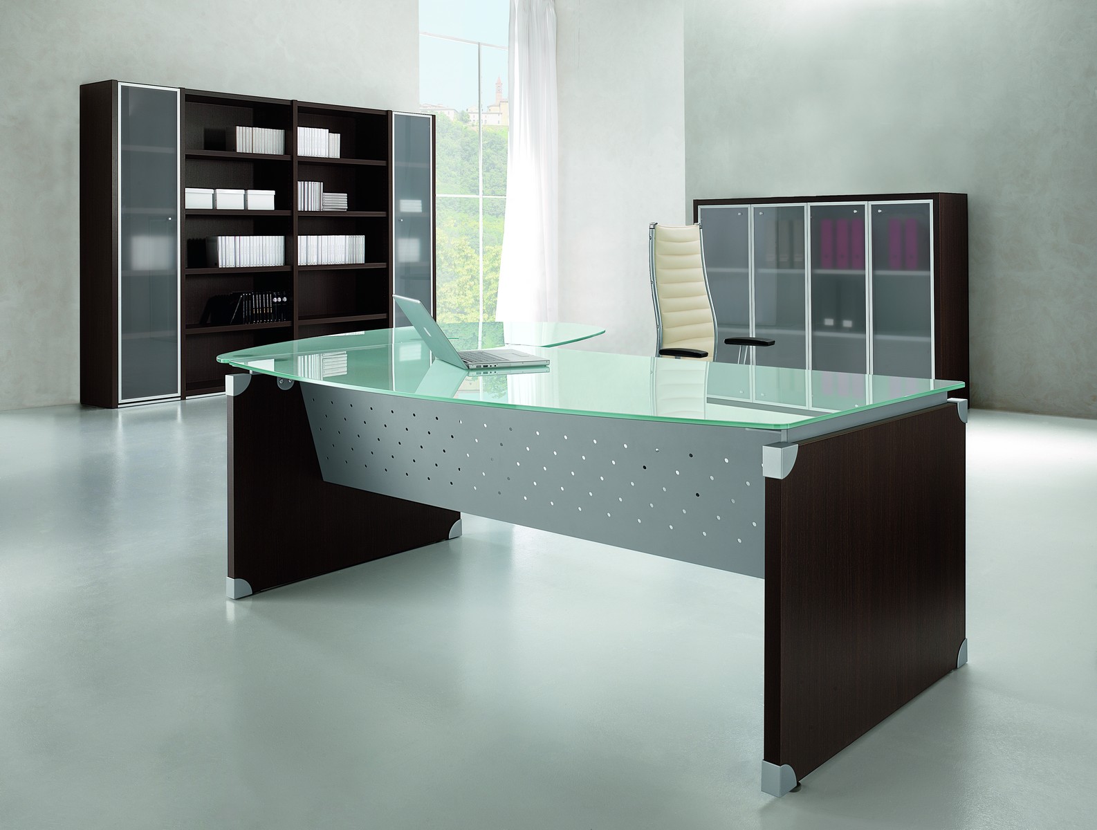Nexa Wenge and Glass Executive Desk