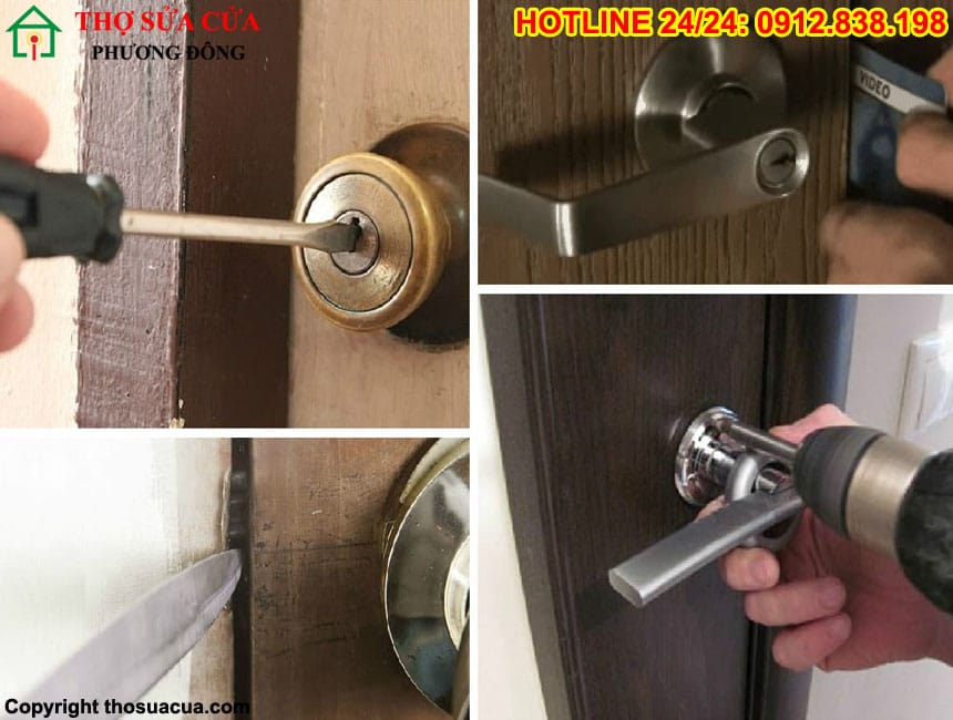 Cách phá khóa cửa tay gạt