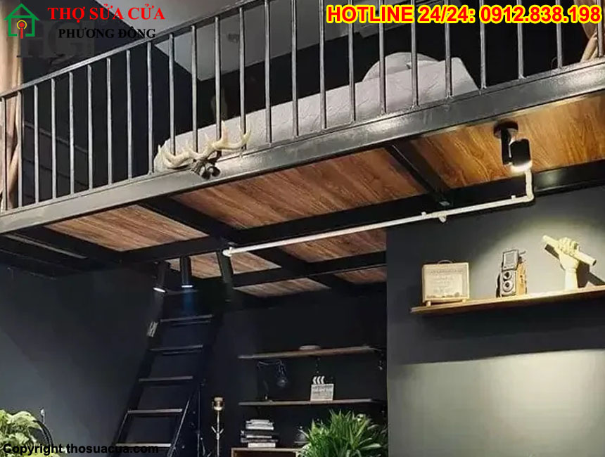 Làm gác xép gỗ