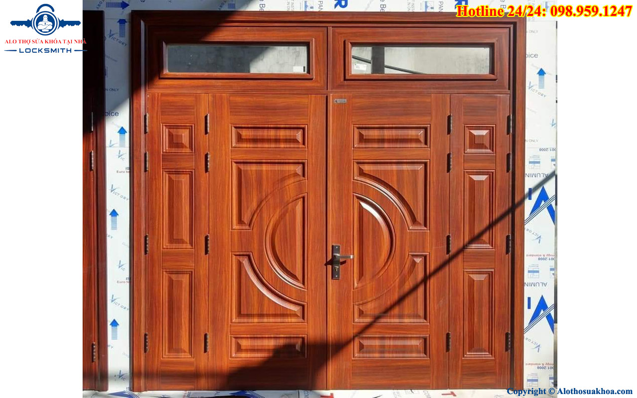Những thiết kế cửa gỗ 4 cánh đẹp hiện đại