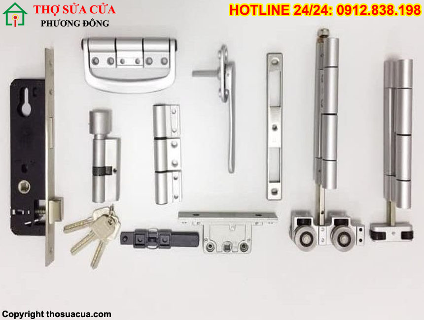 Các loại phụ kiện cửa nhôm