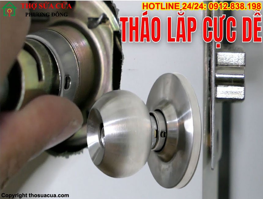 Cách thay khóa tay nắm tròn