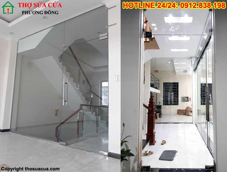 Cửa bản lề sàn 1 cánh