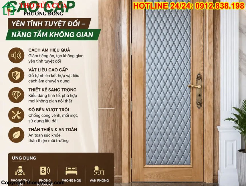 Cửa gỗ công nghiệp cách âm