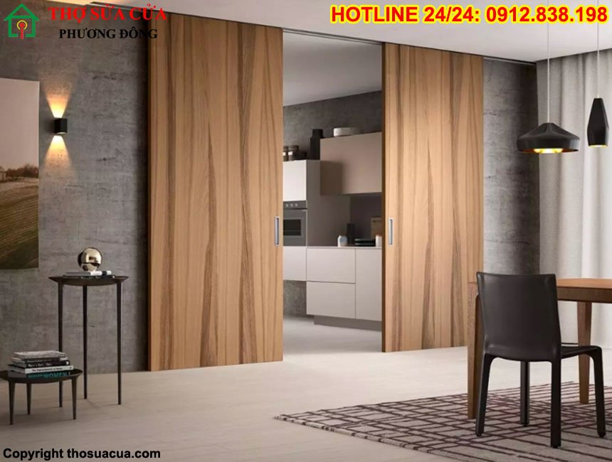 Cửa gỗ lùa 2 cánh