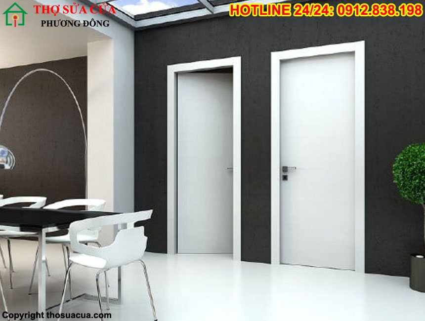 Cửa gỗ sơn trắng
