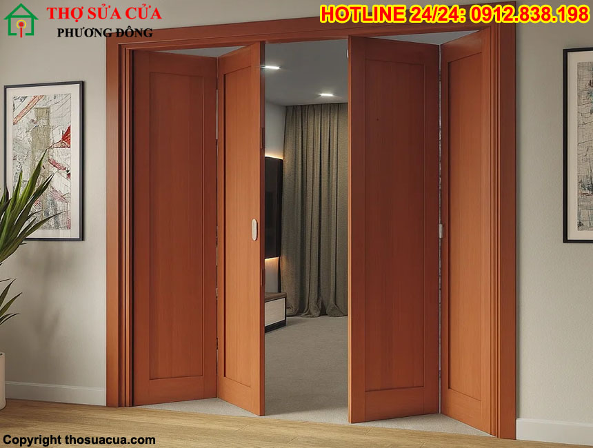 Cửa gỗ xếp gấp