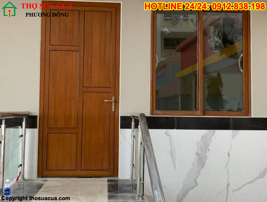 Cửa nhôm Xingfa giả gỗ
