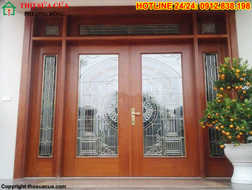 Cửa nhôm hệ vân gỗ