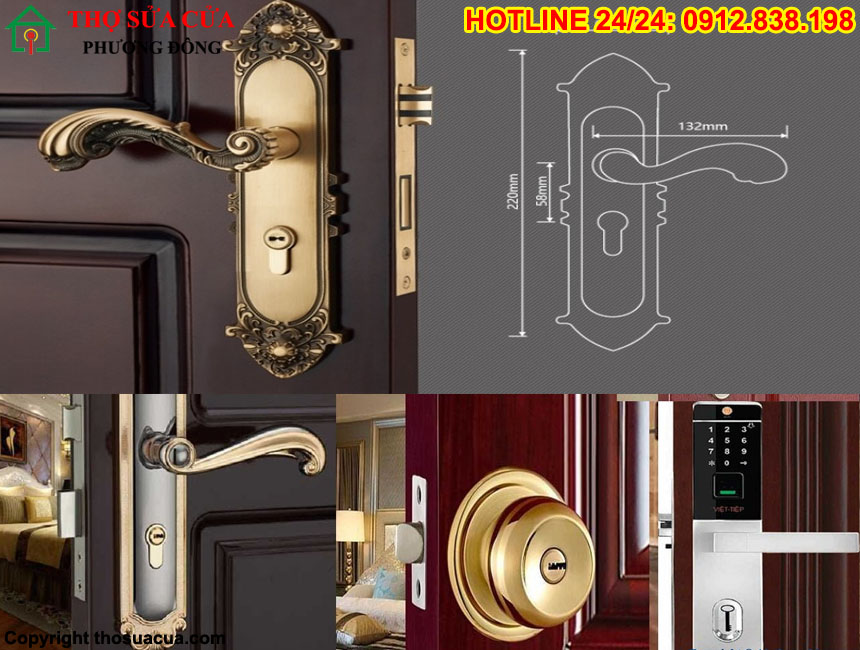 Khóa cửa gỗ Việt Tiệp