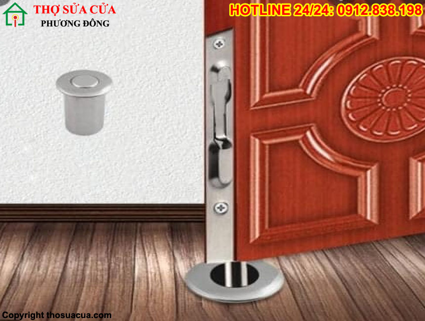 Lắp khóa chốt âm cho cửa gỗ