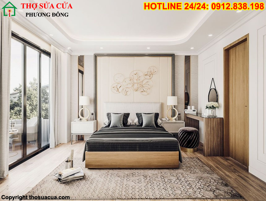 Phòng ngủ có 2 cửa ra vào