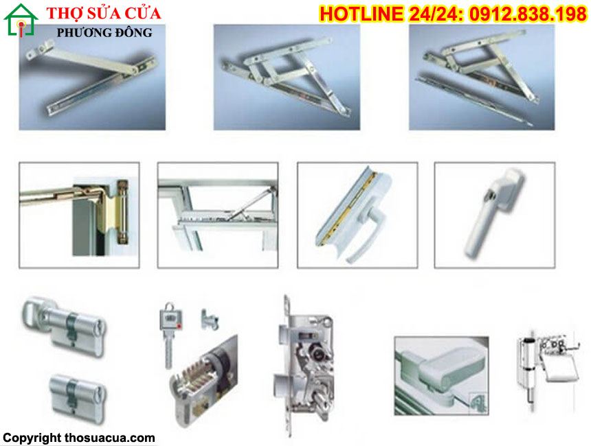 Phụ kiện cửa nhựa lõi thép