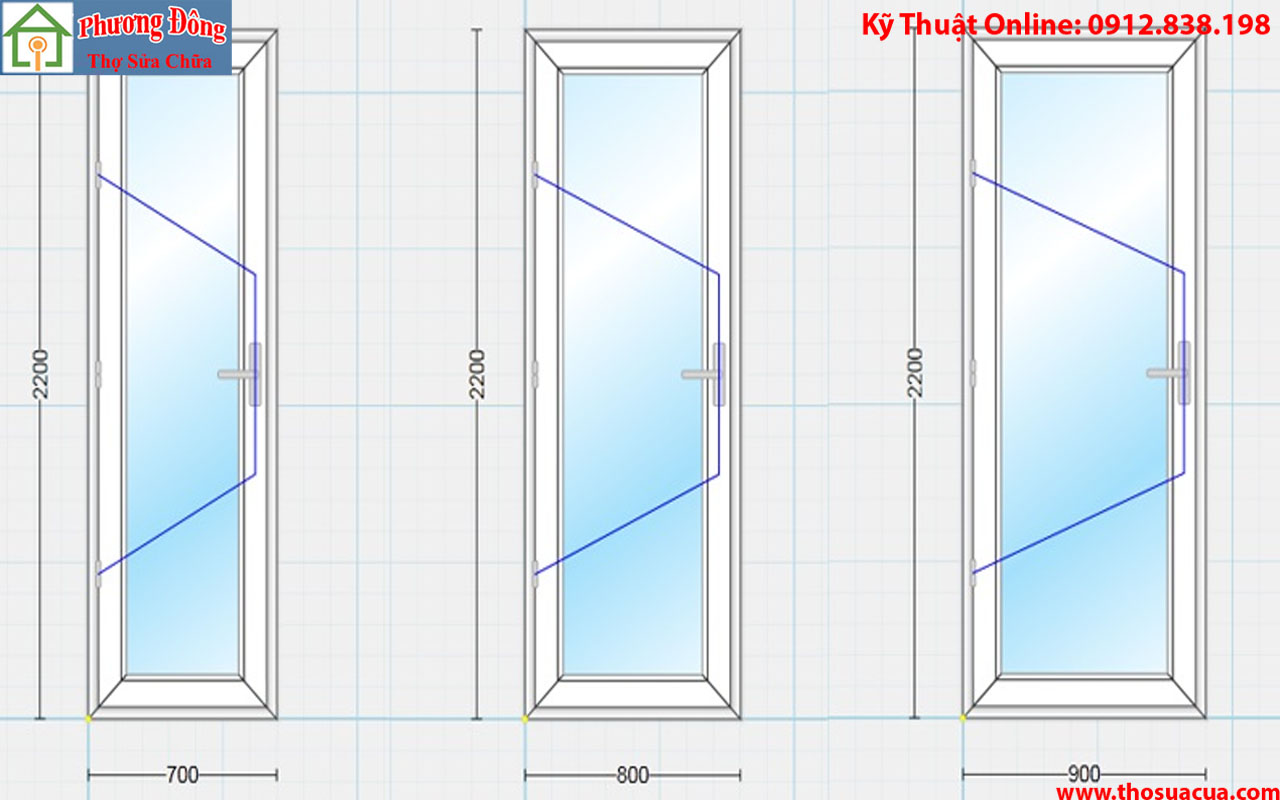 Chọn kích thước cửa phòng ngủ nhôm kính thế nào mới chuẩn?