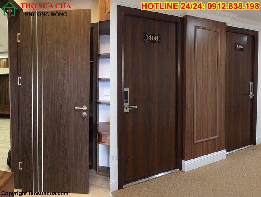 Cửa gỗ chung cư chống cháy