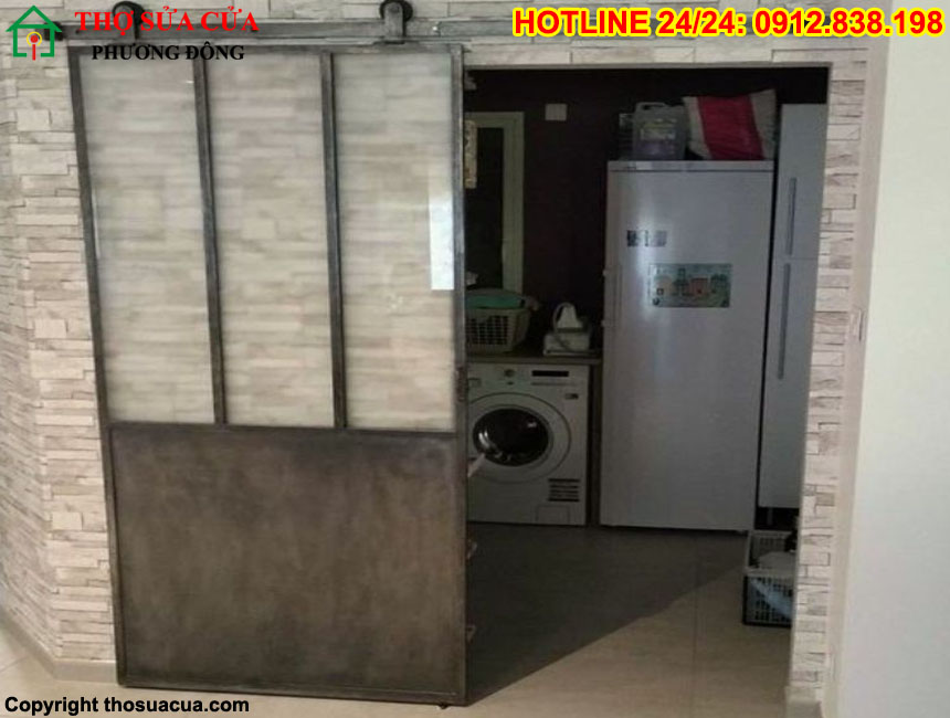 Cửa kính lùa cường lực 1 cánh