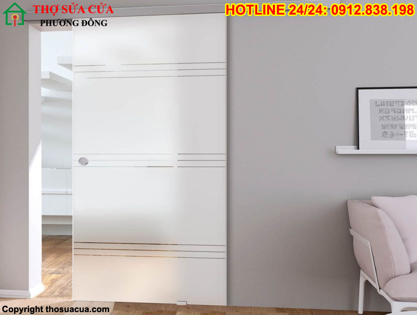 Cửa kính lùa cường lực 1 cánh