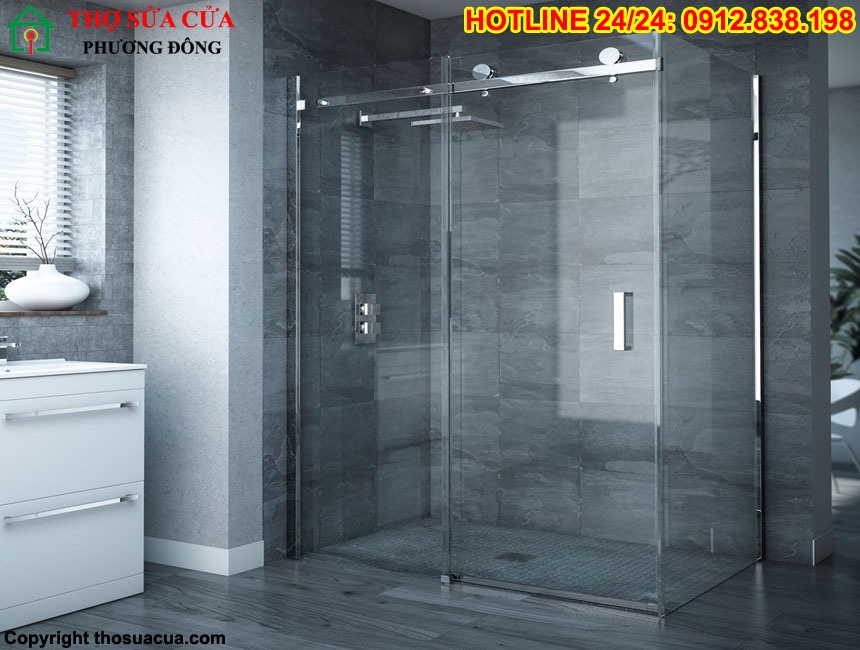 Cửa kính lùa ray Inox