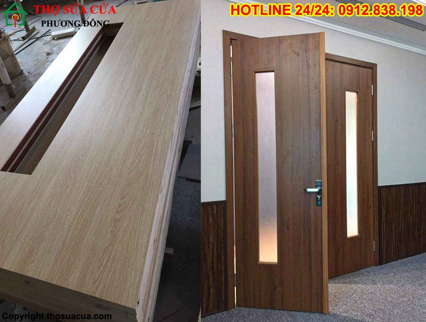 Cửa chính gỗ công nghiệp