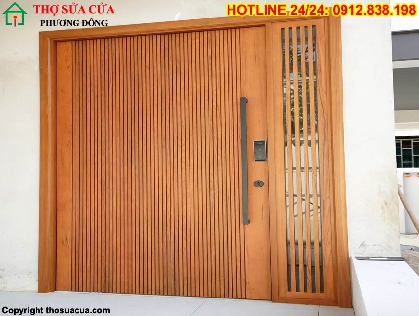 Cửa gỗ ghép thanh Sollitek