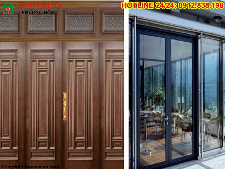 Cửa nhà nên làm cửa gỗ hay nhôm kính