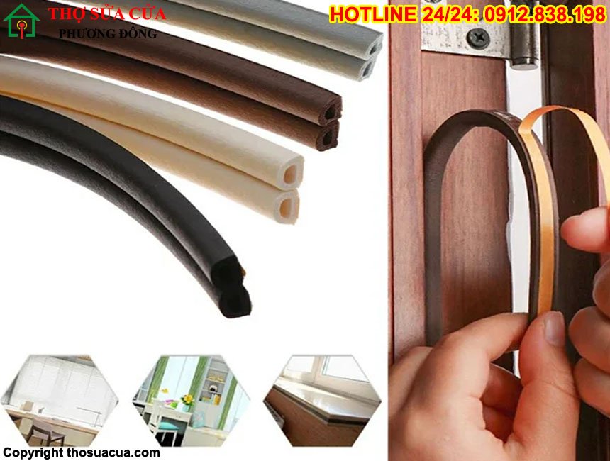 Gioăng cao su trên cửa gỗ