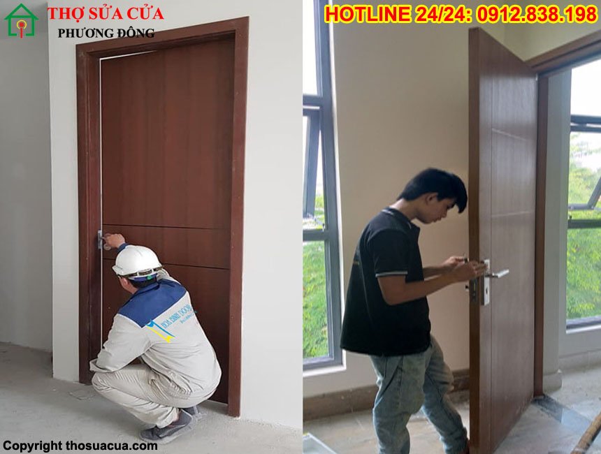 Lắp cửa gỗ công nghiệp