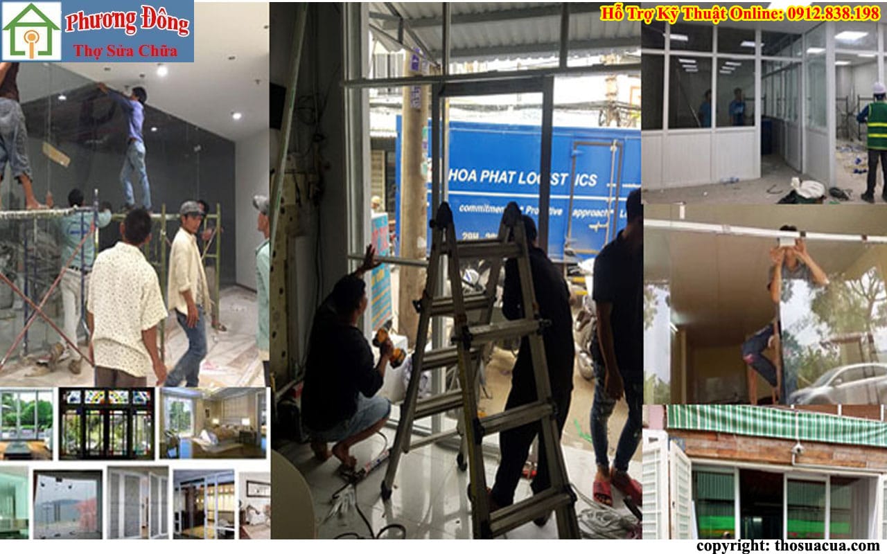 Sửa cửa kính tại Cẩm Lệ