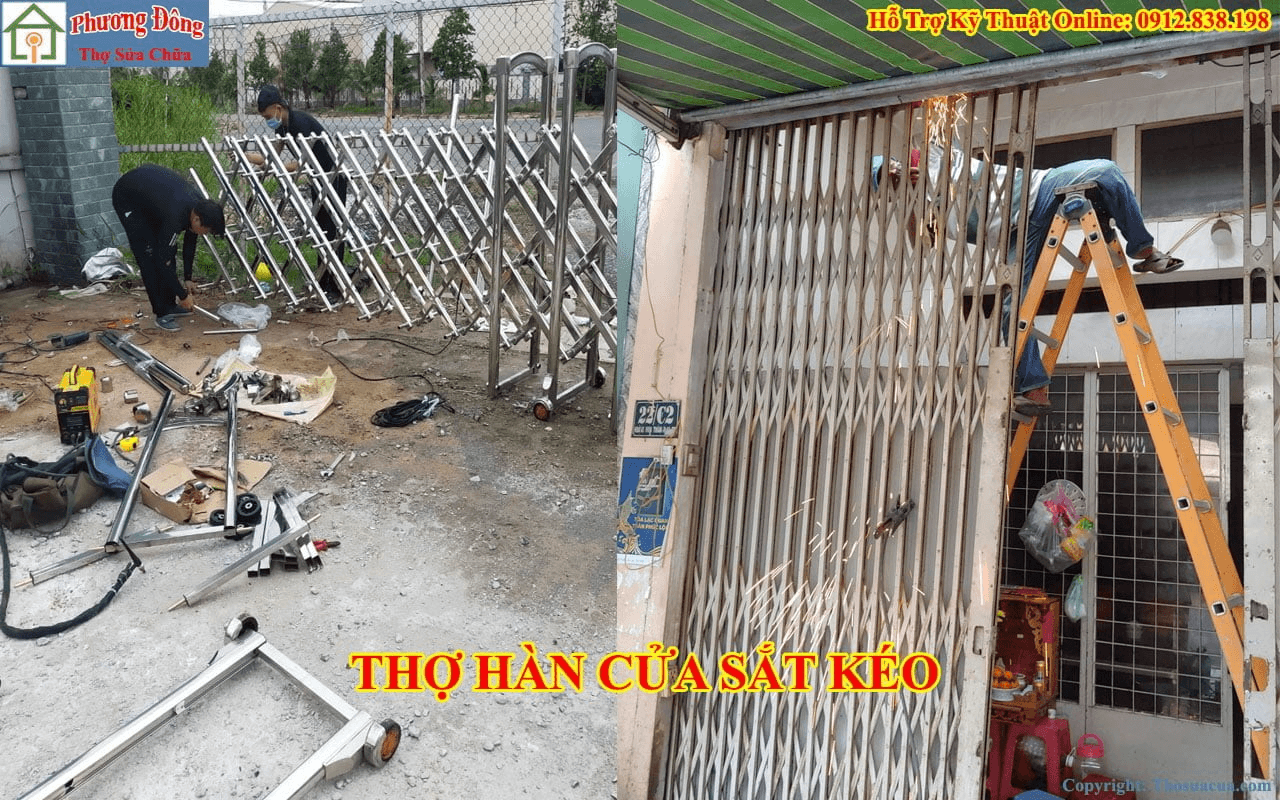 Thợ hàn xì sắt inox tại Mê Linh