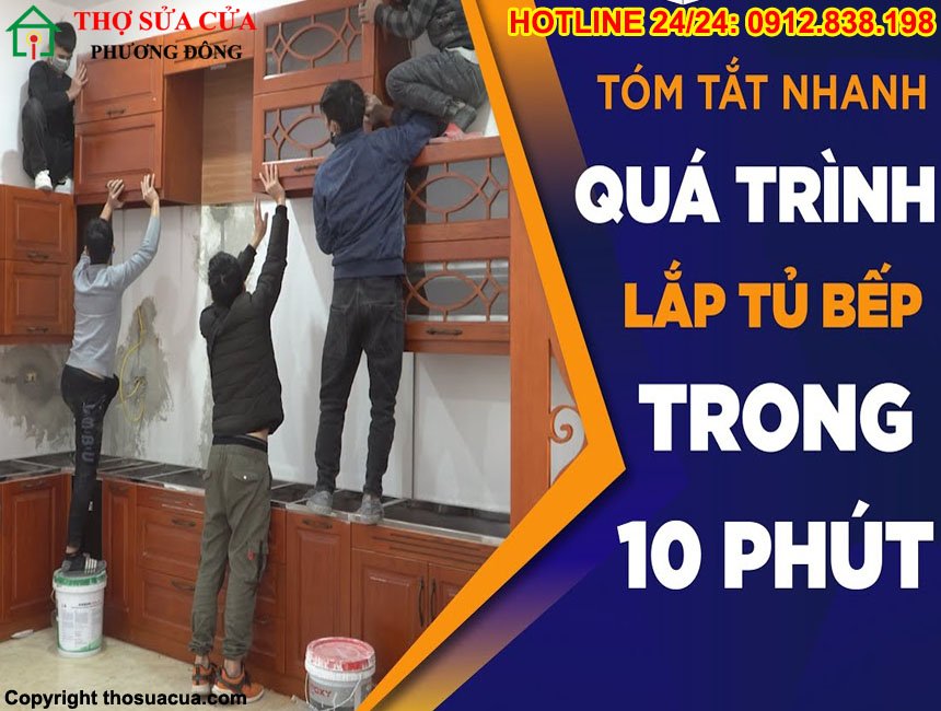 Cách lắp đặt tủ bếp