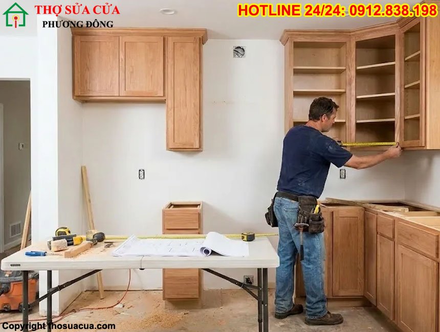 Cách lắp đặt tủ bếp
