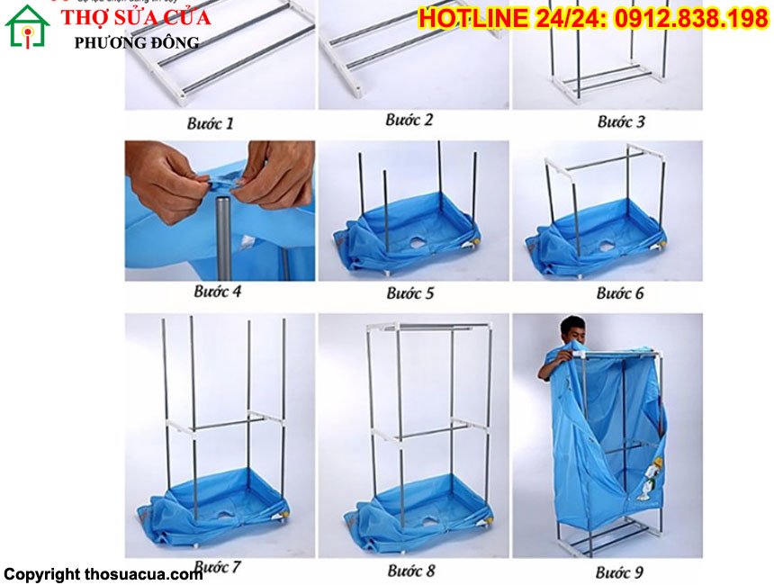 Cách lắp tủ vải