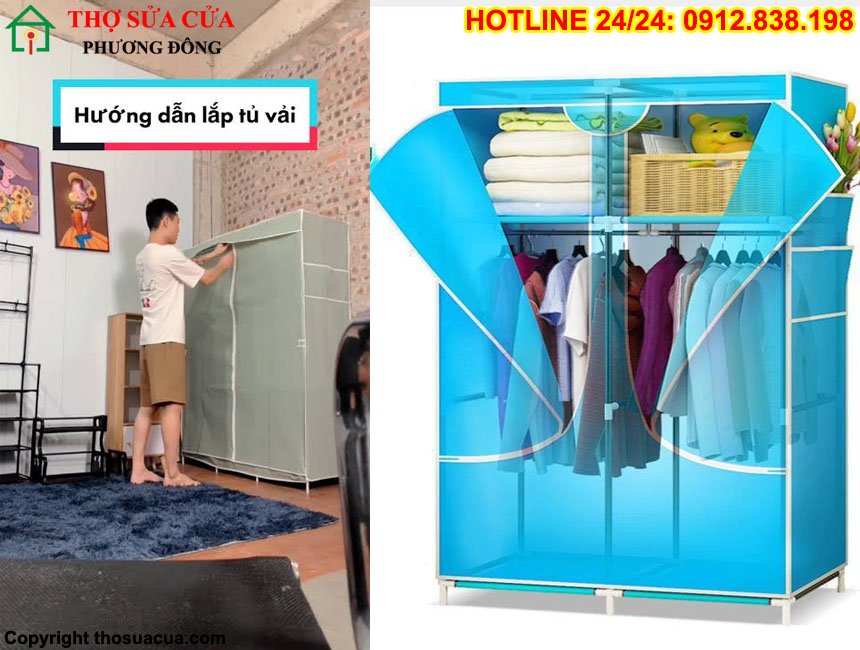 Cách lắp tủ vải
