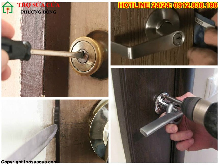 Cách mở khoá tay nắm tròn