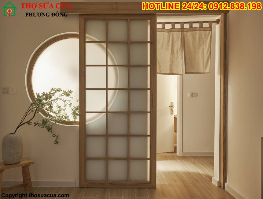 Cửa lùa gỗ kiểu Nhật