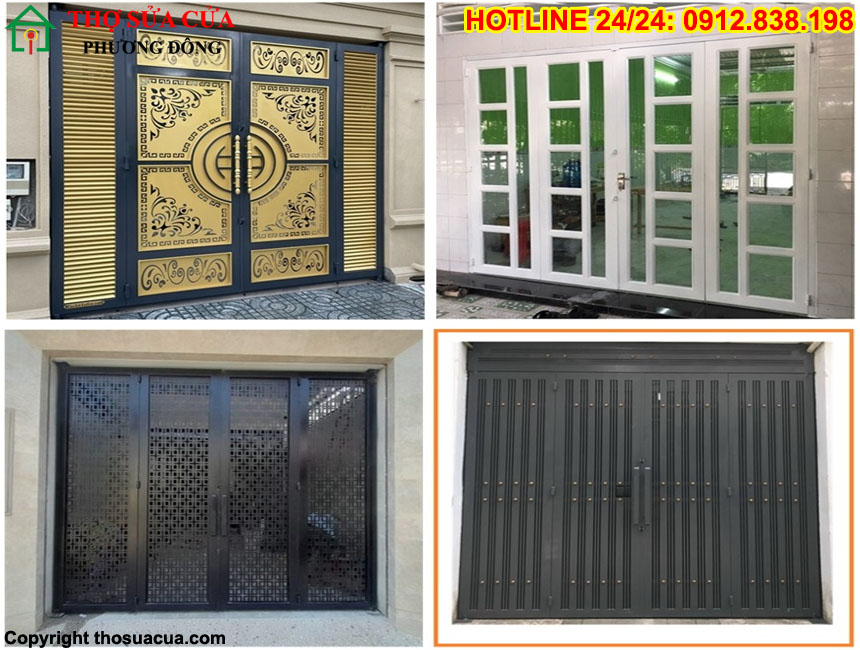 Mẫu cửa sắt 4 cánh đẹp