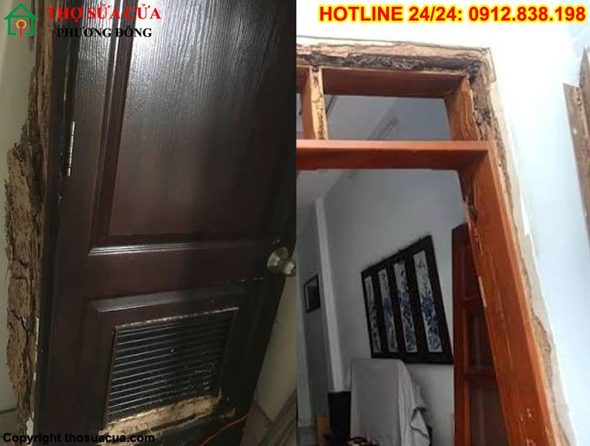Sửa cửa gỗ bị mọt