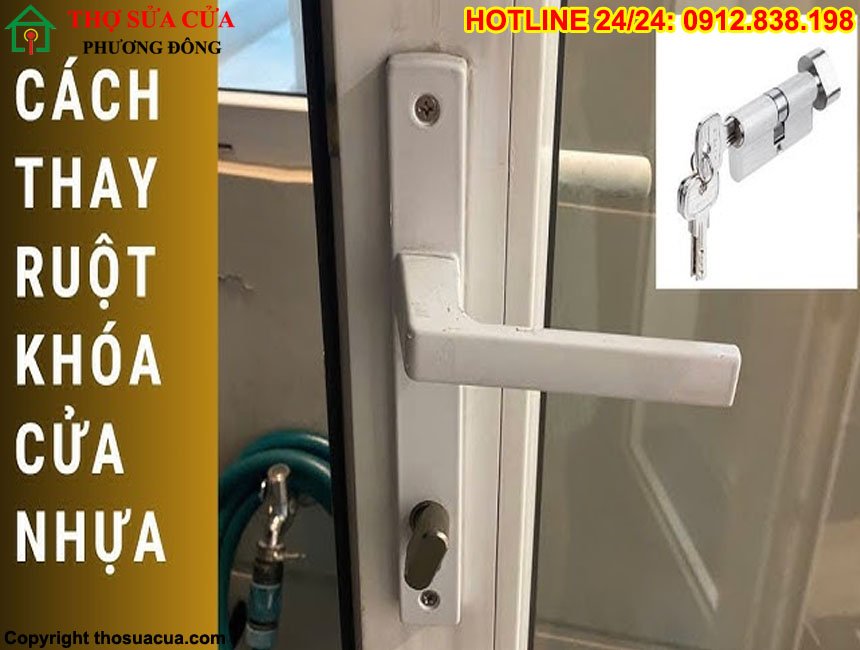 Thay ruột khóa tay gạt