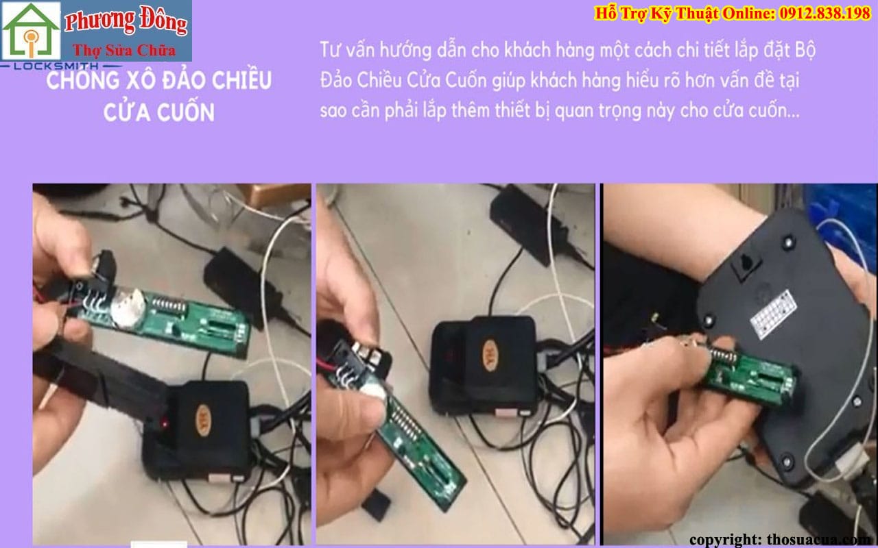 Cách lắp bộ tự dừng cửa cuốn