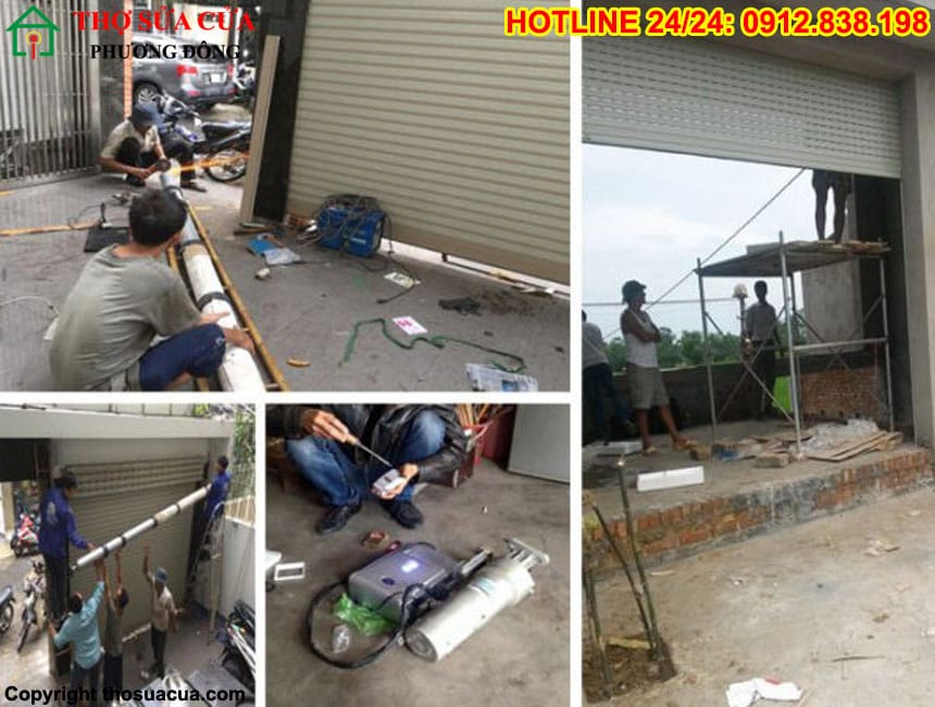 Giá thợ lắp đặt cửa cuốn