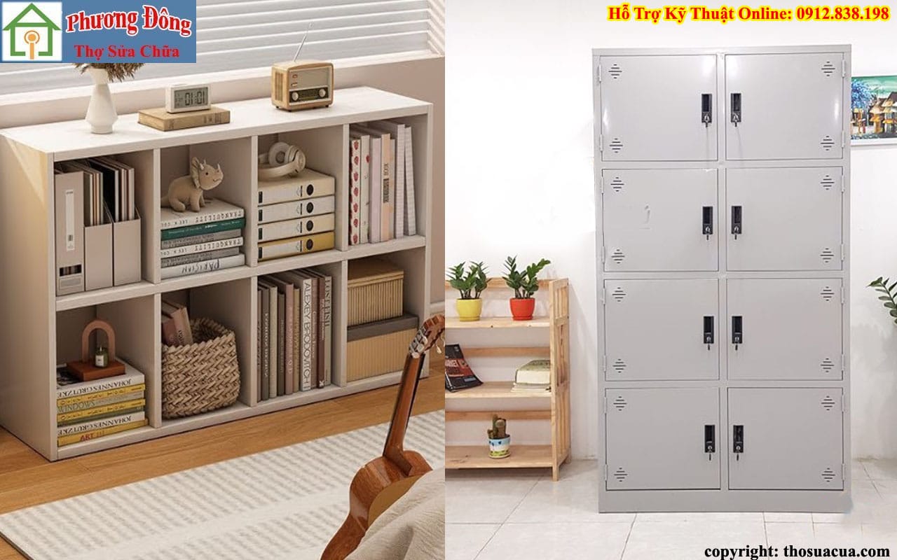 Cách lắp kệ tủ 8 ngăn