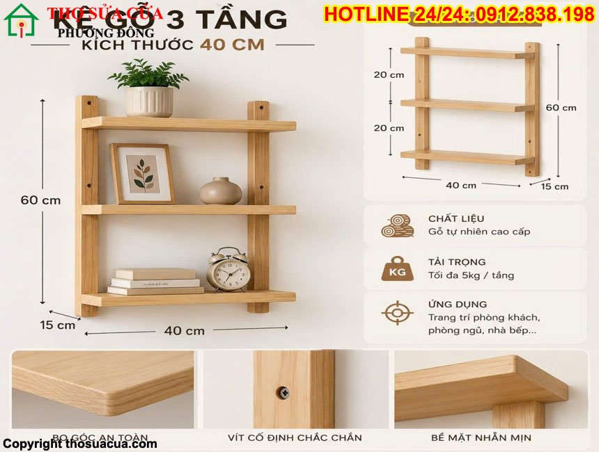 Cách lắp kệ 3 tầng
