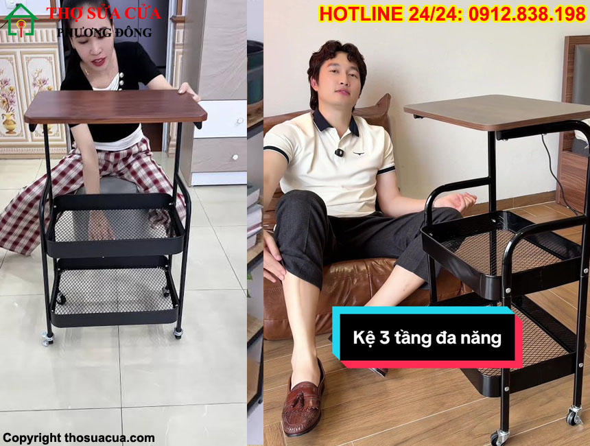 Cách lắp kệ 3 tầng