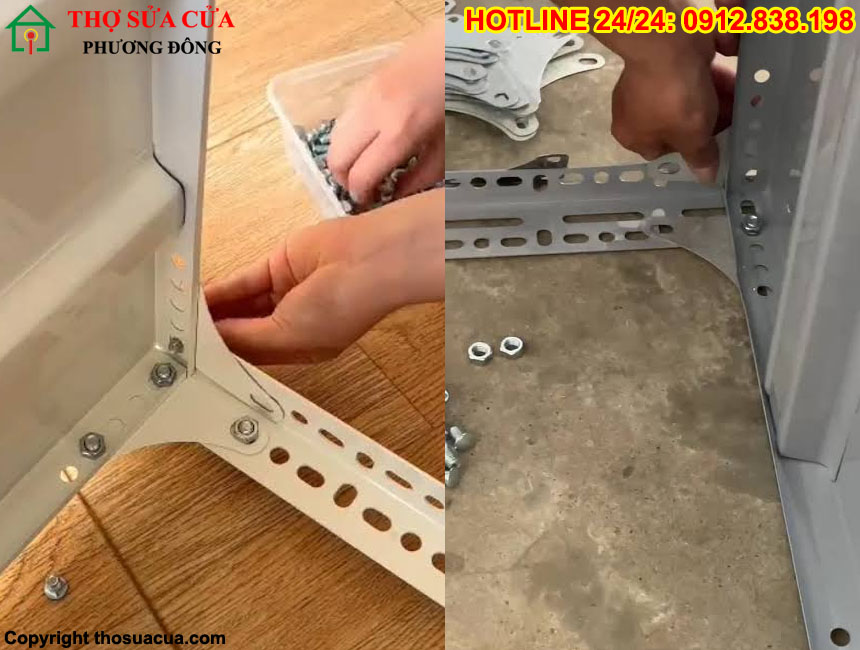 Cách lắp kệ V lỗ
