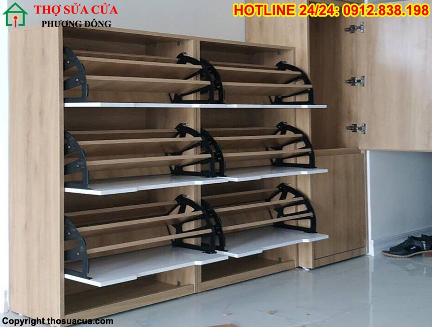 Cách lắp kệ giày gỗ