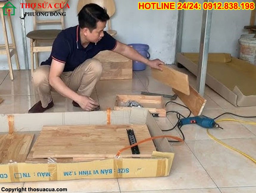 Cách lắp kệ gỗ 2 tầng