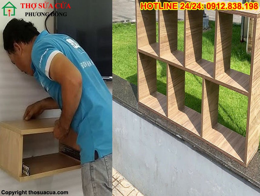 Cách lắp kệ gỗ chữ U